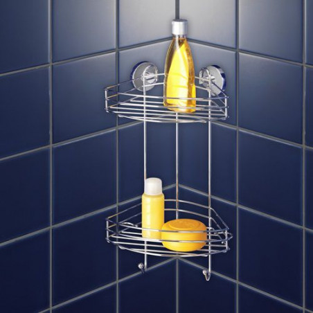 Étagère de douche d'angle, étagère de rangement murale pour douche