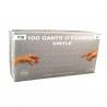 Gants en vinyle jetables poudrés - Lot de 100