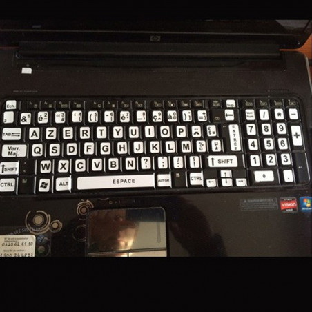 Lettres géantes pour clavier d'ordinateur - Aide informatique