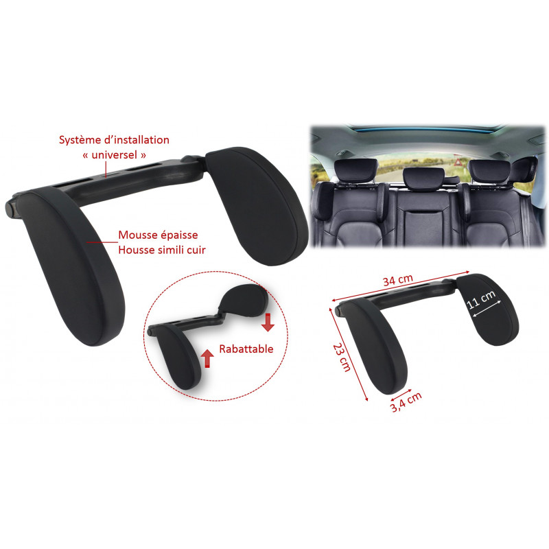 Cale-tête ergonomique siège voiture
