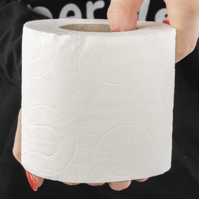 Papier hygiénique compact pure ouate blanche gaufrée 2 plis