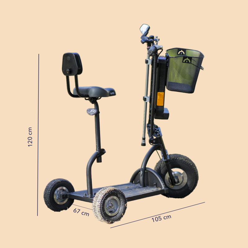 Scooter à 3 roues Scotti avec mécanisme lean-to-steer, roues lumineuses,  plateau | bol