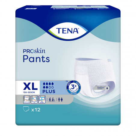 4 paquets - TENA Pants ProSkin Plus Extra Large - 48 unités