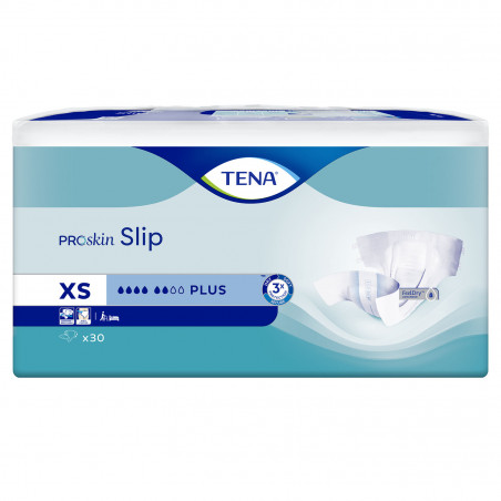 3 paquets - TENA ProSkin Slip Plus Extra Small - 90 unités