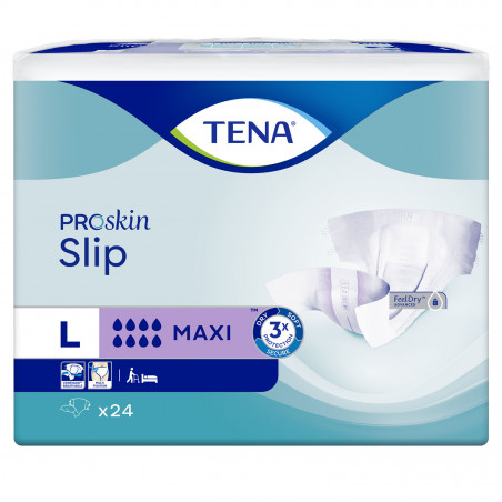 3 paquets - Tena ProSkin Slip Maxi Extra Large - 72 unités