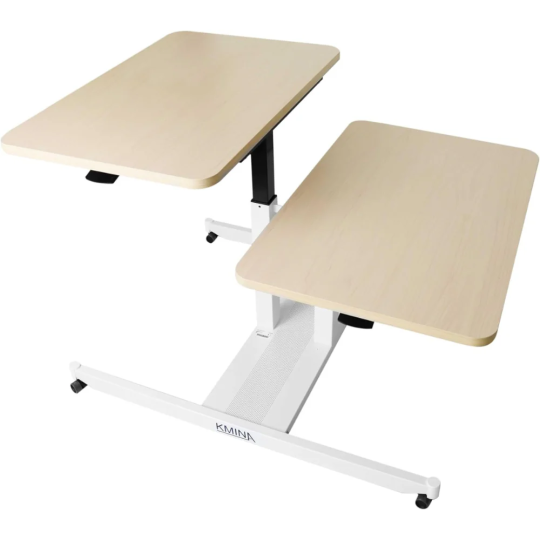 Table duo à hauteur variable adaptée aux fauteuils roulants